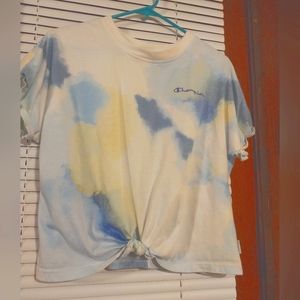 Champion short sleeved tye dyed crop